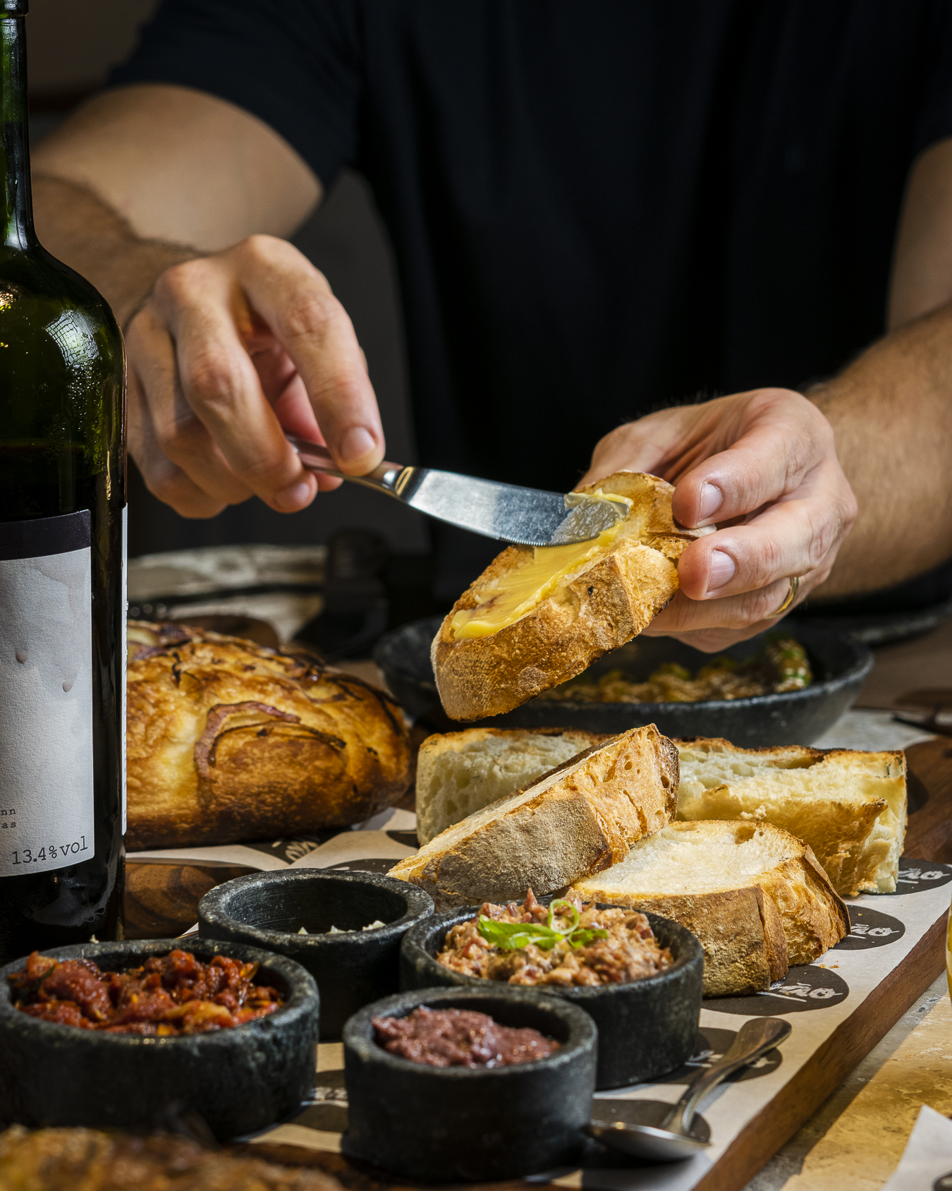 Entrada servida no Carvão